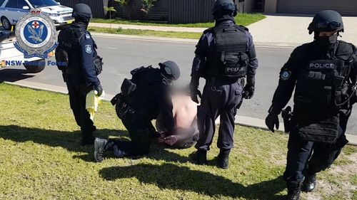 The 39-year-old man was charged with grievous bodily harm, kidnap and several drugs and weapons charges. Picture: NSW Police