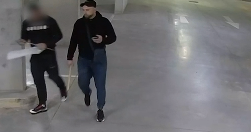 Police allege the men broke into an apartment building storage complex and stole more than 200 furniture items.