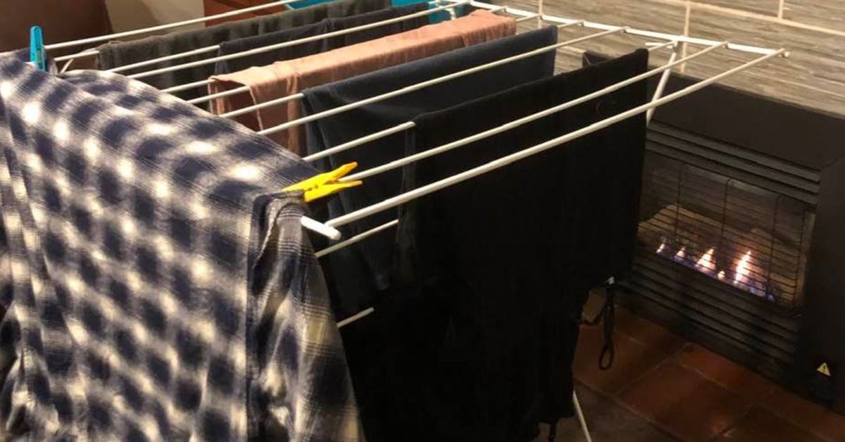 Laundry hack Woman's clever clothes airer trick will speed up your drying time on cold and wet