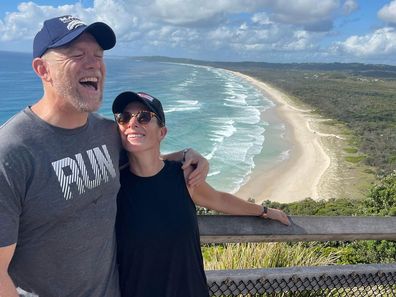 Mike and Zara Tindall in Byron Bay, January 2022