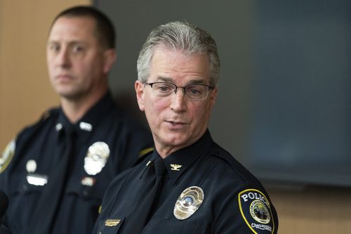 Chesapeake Police Chief Mark Solesky speaks to reporters after a mass shooting at a Walmart, Wednesday, November 23, 2022, in Chesapeake, Virginia. 