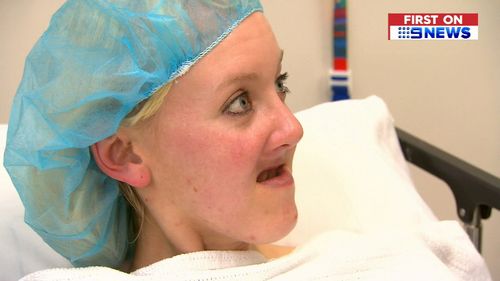Surgery to remove the tumour left the finance worker with just 20 percent of her top jaw.