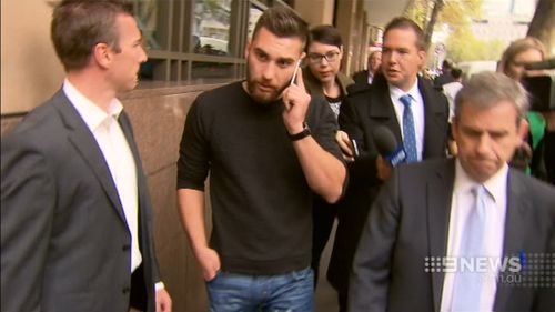 Outside court today. (9NEWS)