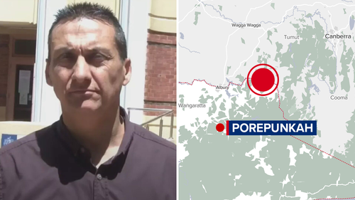 Illustrazione per la homepage di Nine.com.au di Dezi Freeman, che secondo quanto riferito è stato ucciso a colpi di arma da fuoco nel nord-est di Victoria.