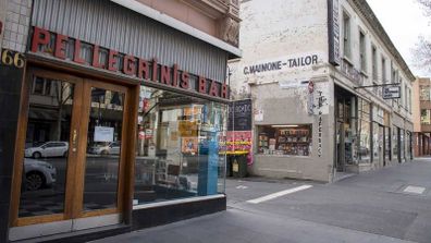 A restaurant prepares delivery meal orders during lockdown in Melbourne.