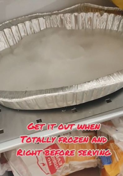 Frozen water cut fruit