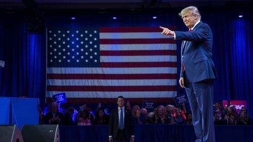 Former President Donald Trump speaks at the Conservative Political Action Conference, CPAC 2023, Saturday, March 4, 2023, at National Harbor in Oxon Hill, Md. (AP Photo/Alex Brandon)