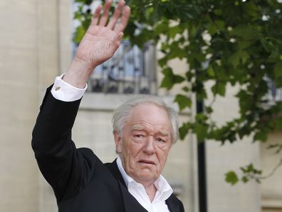 FILE - Actor Michael Gambon arrives in Trafalgar Square, in central London, for the World Premiere of Harry Potter and The Deathly Hallows: Part 2, the last film in the series, Thursday, July 7, 2011. Actor Michael Gambon, who played Dumbledore in the later Harry Potter films, has died at age 82, his publicist says. (AP Photo/Joel Ryan, File)