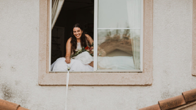 Bride coronavirus ceremony