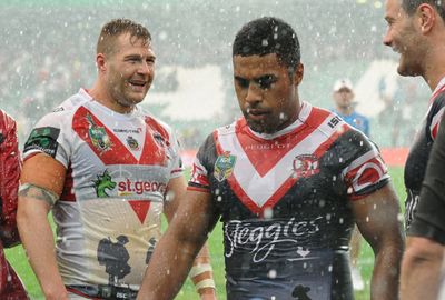 Roosters and Dragons players were forced off in the first-half in their match. (AAP)