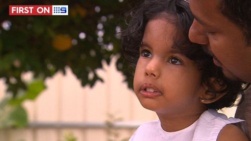 Mary, now three years old, relies on the care of her parents an an Adelaide doctor. (9NEWS)