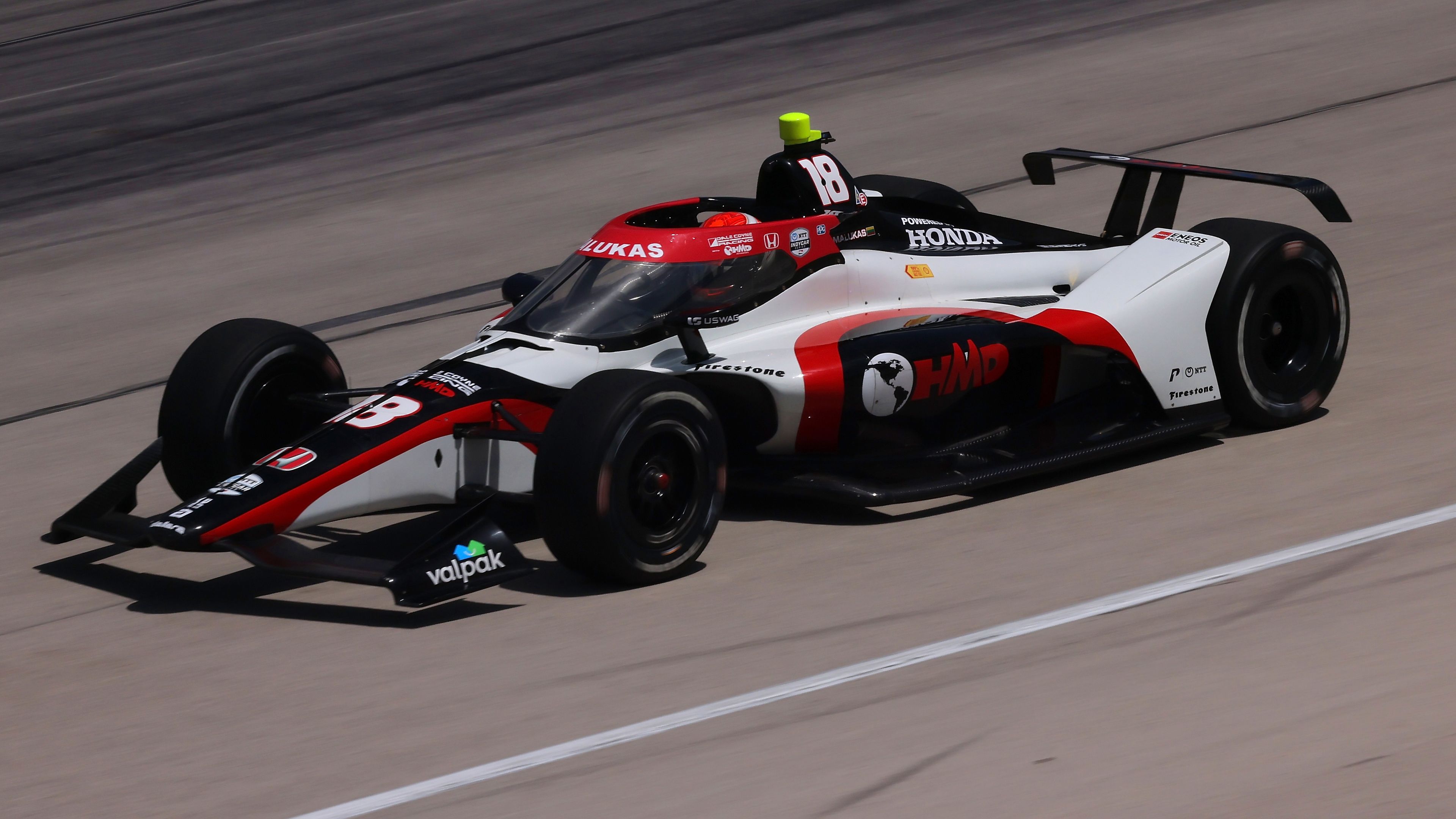 David Malukas finished fourth at Texas Motor Speedway.