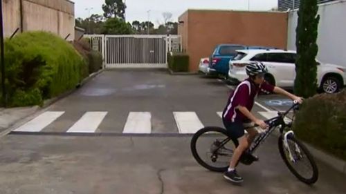 Josh on his new bike. (9NEWS)