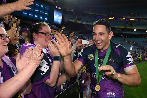 Billy Slater's future remains uncertain despite a heroic effort in last night's grand final. (AAP)