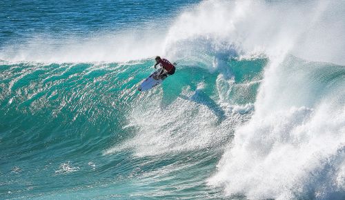 Mick Fanning during heat 5 of round three of the Corona Open J-Bay at Jeffreys Bay. (AAP)