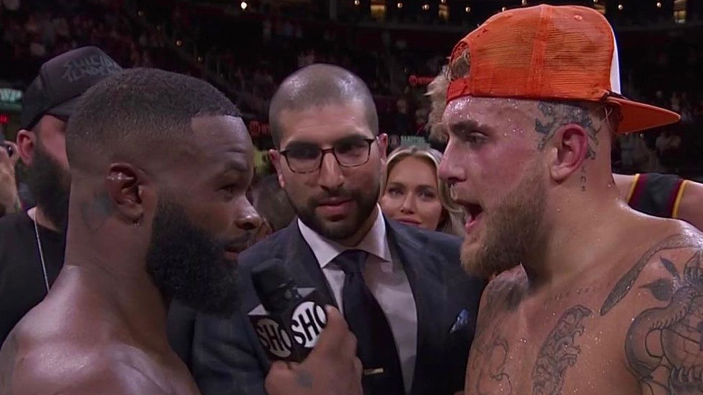 Jake Paul, Tyron Woodley clash after the fight
