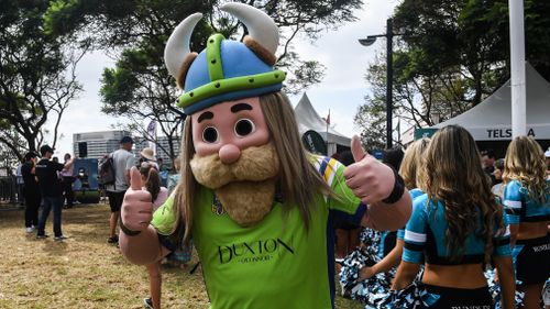 Fans and mascots from all clubs turned out today to celebrate the beginning of the 2018 season (AAP).