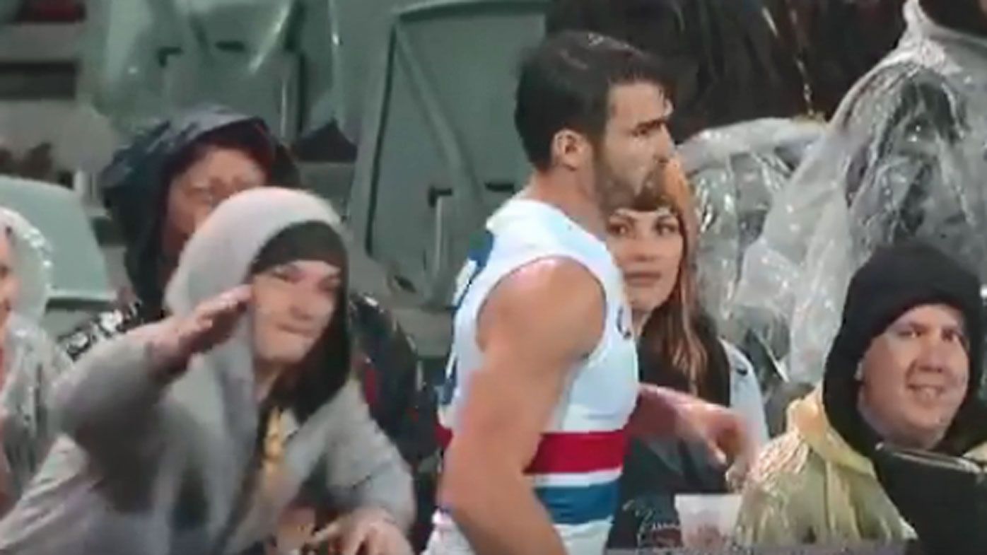 Western Bulldogs skipper Easton Wood not happy with fan contact at Adelaide Oval