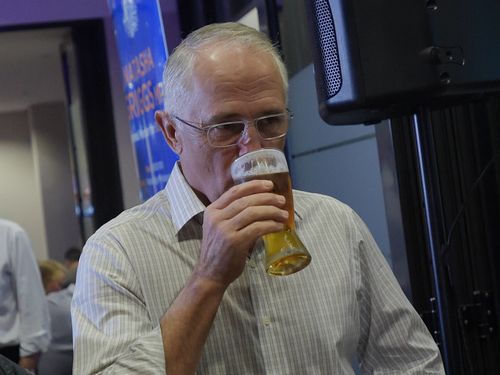 Malcolm Turnbull (pictured at a previous "politics at the pub" event) was abused in a pub by a man who has now been accused of attempted murder. (AAP)