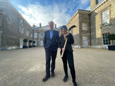Prof Catrine Jarman with Earl Charles Spencer