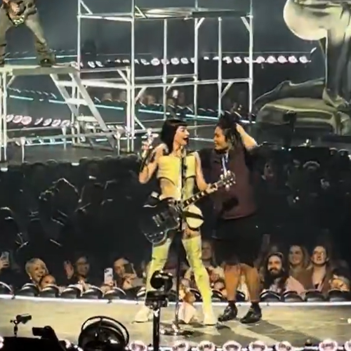 Fan storms the stage during Katy Perry concert