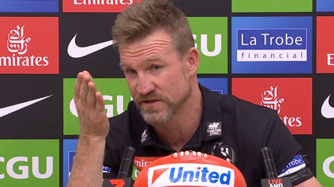 'I coach a footy team': Nathan Buckley fires up over question regarding presidential coup and fan petition after loss