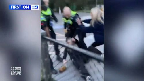 The 16-year-old, who is too scared to be identified, told 9News her group of friends were at Malvern East's Darling Park when they decided to leave because an older group of teens had arrived.
