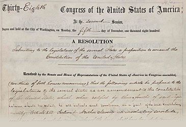 When did the Thirteenth Amendment abolish slavery in the US?