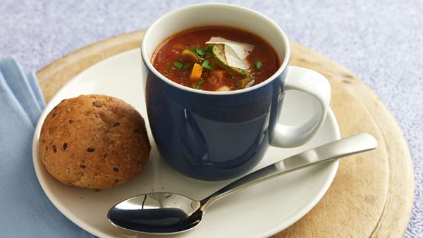 Quick tomato and bean soup: 2.27g fat per serve