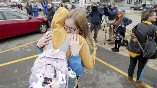 Gunshots were exchanged between a student and a school resource officer but no other students were injured.