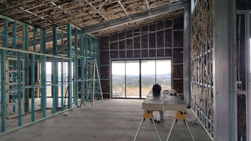 A photo showing Carissa Perkins' shouse mid-construction.