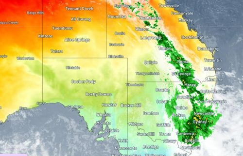 Rain Radar national at 8pm Oct 8, 2022