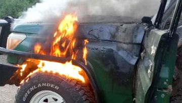 Three people were killed and their vehicle torched in Queen Elizabeth National Park in Uganda.