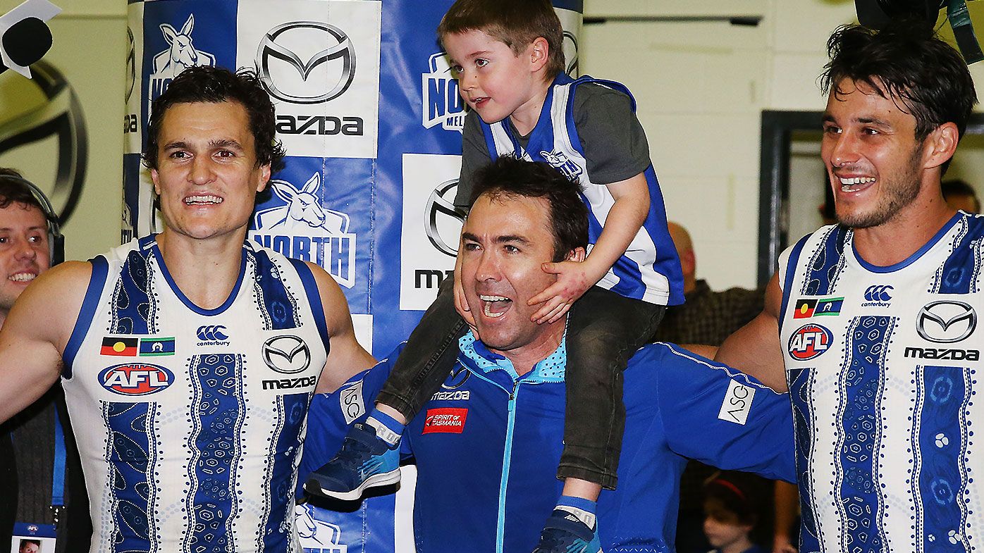 'It felt like a loss in your family': Spirited Kangaroos give outgoing coach Brad Scott a fairytale finish