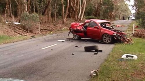 A second crash at Kerrie this morning brought the road toll to 162. (9NEWS)