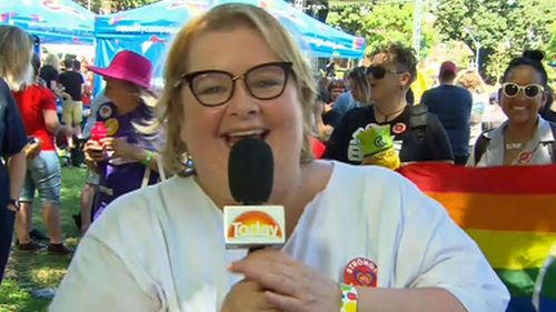 Magda Szubanski struggled to hide her joy during an interview with TODAY Extra