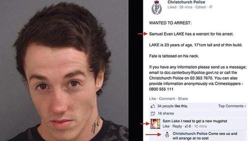 ‘I need to get a new mugshot’: Wanted man taunts NZ police on Facebook page