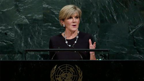 Julie Bishop spoke to reporters about the issue this morning.