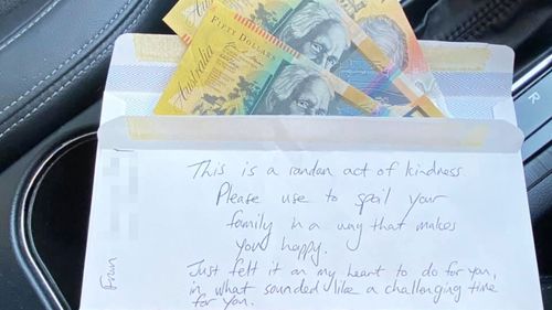 Woman moved to tears by surprise gift left in second-hand car