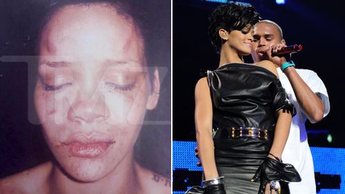 Brown and Rihanna were dating when he attacked the singer, only a few weeks after the couple performed together at the 2008 Jingle Ball (Right). (AAP)
