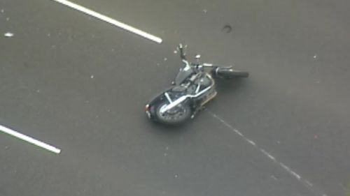 A motorcyclist suffered critical injuries in the crash. (9NEWS)