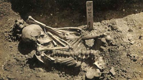 The man was excavated from the Tsukumo site near Japan's Seto Inland Sea.