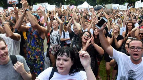 Protesters are concerned venues have been forced to close and hundreds of people have lost jobs. (AAP)