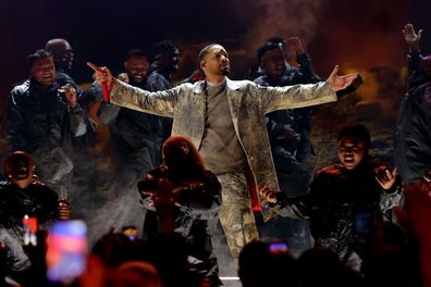LOS ANGELES, CALIFORNIA - JUNE 30: Will Smith performs onstage during the 2024 BET Awards at Peacock Theater on June 30, 2024 in Los Angeles, California.  (Photo by Kevin Winter/Getty Images)