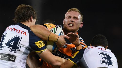 Wests Tigers have sacked the young forward. (AAP)