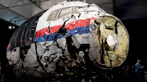 The wreckage of MH17. (AP)