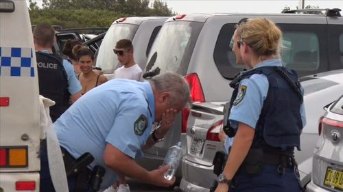 A senior constable was punched in the face multiple times.