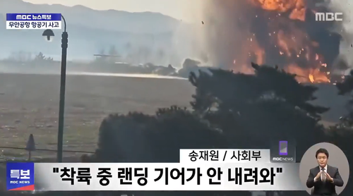 Video played by local broadcasters purported to show the plane sliding off the runway before hitting a fence and bursting into flames.  Muan plane crash