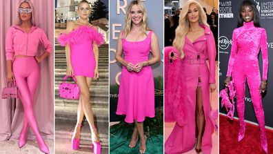 Celebrities adopting the Barbiecore trend