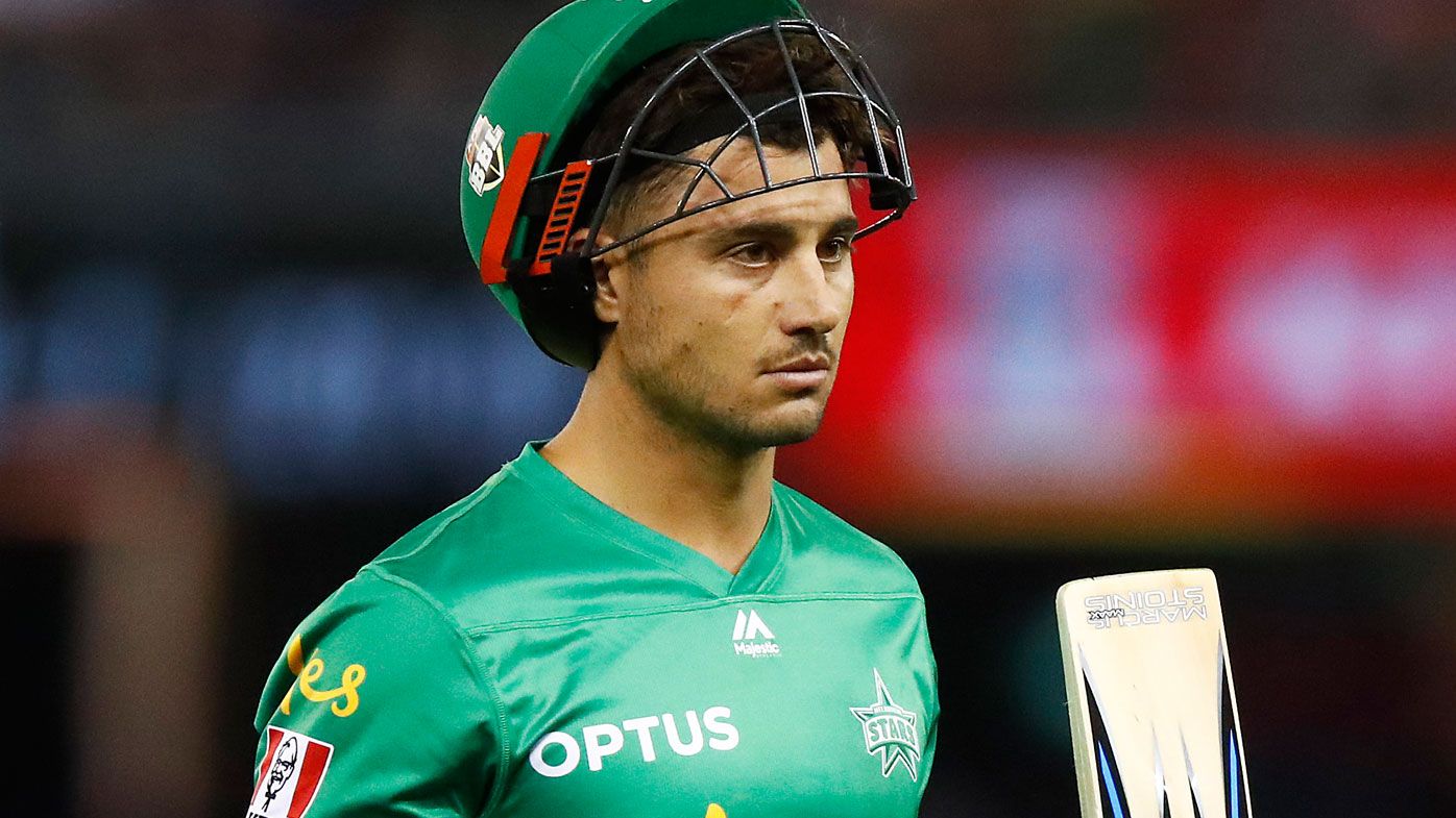 Marcus Stoinis of the Stars leaves the field 